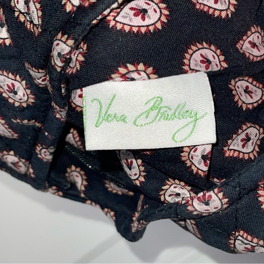 Vera Bradley Hipster Crossbody Retired Classic Black Paisley Pattern Quilted - Picture 5 of 13